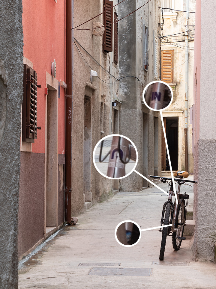 Bicycle in a Narrow Street on Cres